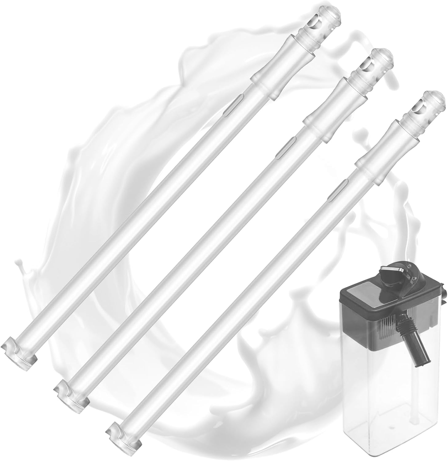 3Pcs Milk Intake Tube for Delonghi ECAM ETAM Esam, Ancable 15.7 Cm Milk Hoses Replacement for Delonghi Fully Automatic Coffee Machines with Lattecrema System 5313232961 image number 5