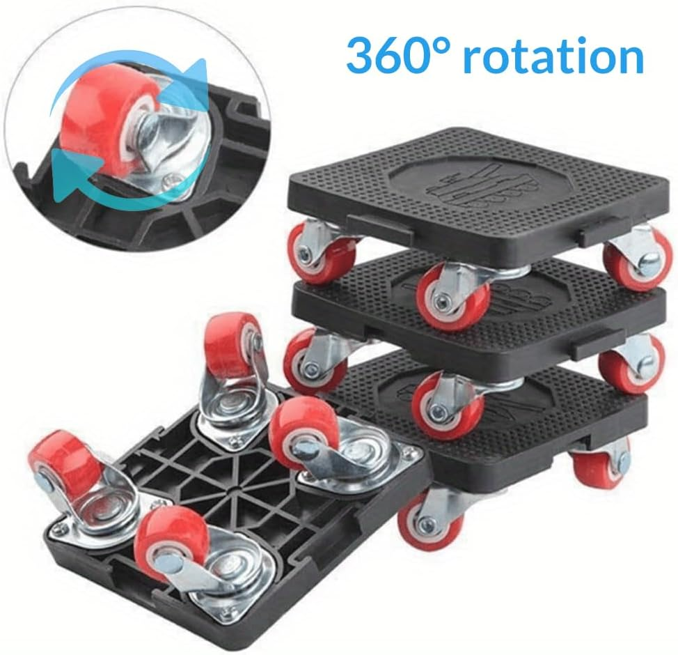 Furniture Mover and Furnitures Lifter Set,360&deg; Rotation Wheels,Heavy-Duty Furniture Dolly, Max up for 400KG for Moving Heavy Furniture, Refrigerator, Sofa, Cabinet image number 4