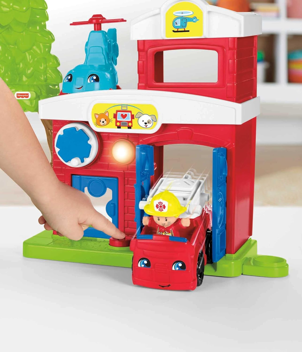 Fisher-Price Little People Toddler Toy Animal Rescue Playset with Lights Sounds Figures & Vehicles for Pretend Play Kids Ages 1+ Years​ image number 2