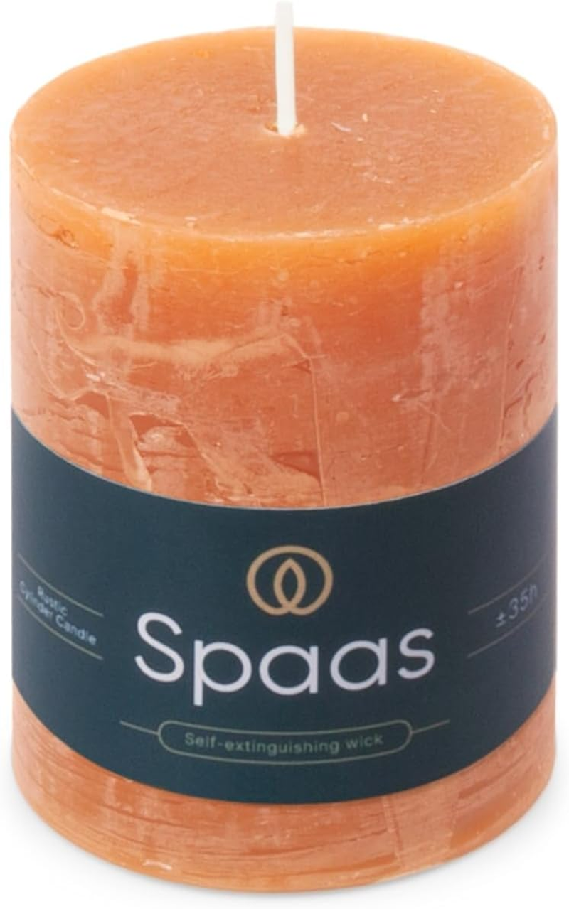 Spaas Rustic Pillar Candle 70/95 Mm Pack of 35 Dark Blue