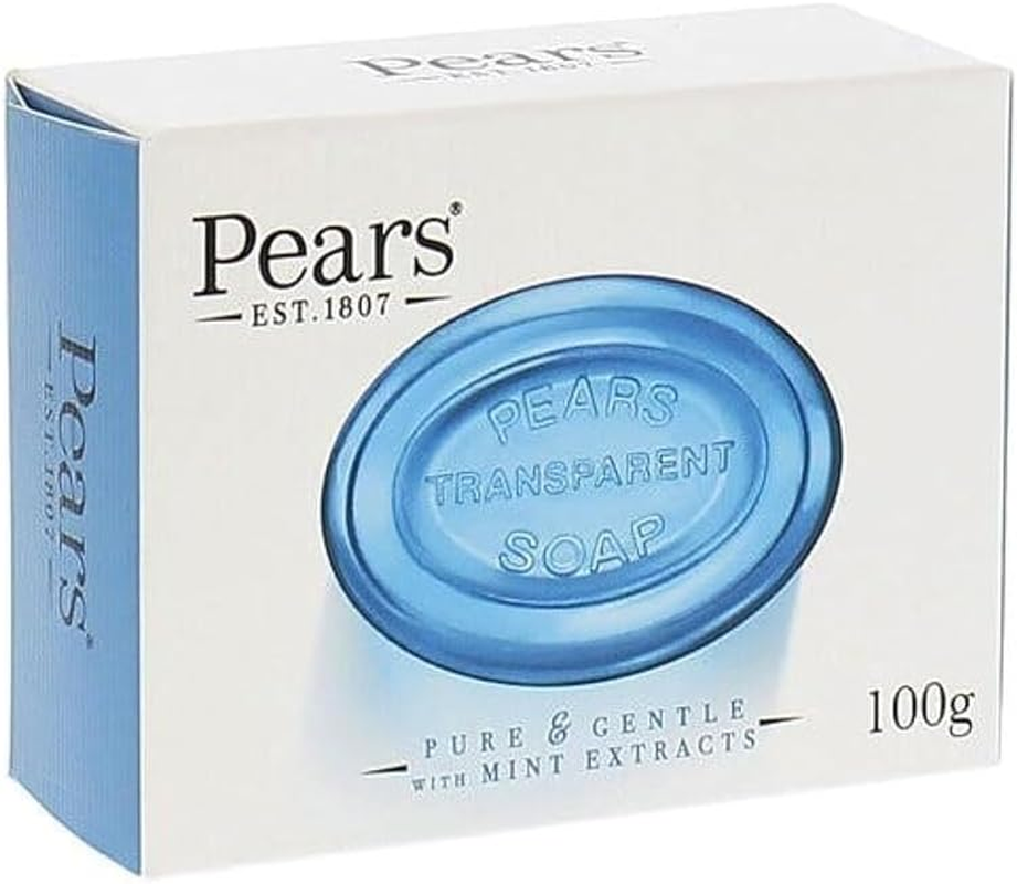 Pears Transparent Pure & Gentle Soap Bar with Mint Extracts 100 G (Pack of 3) image number 1