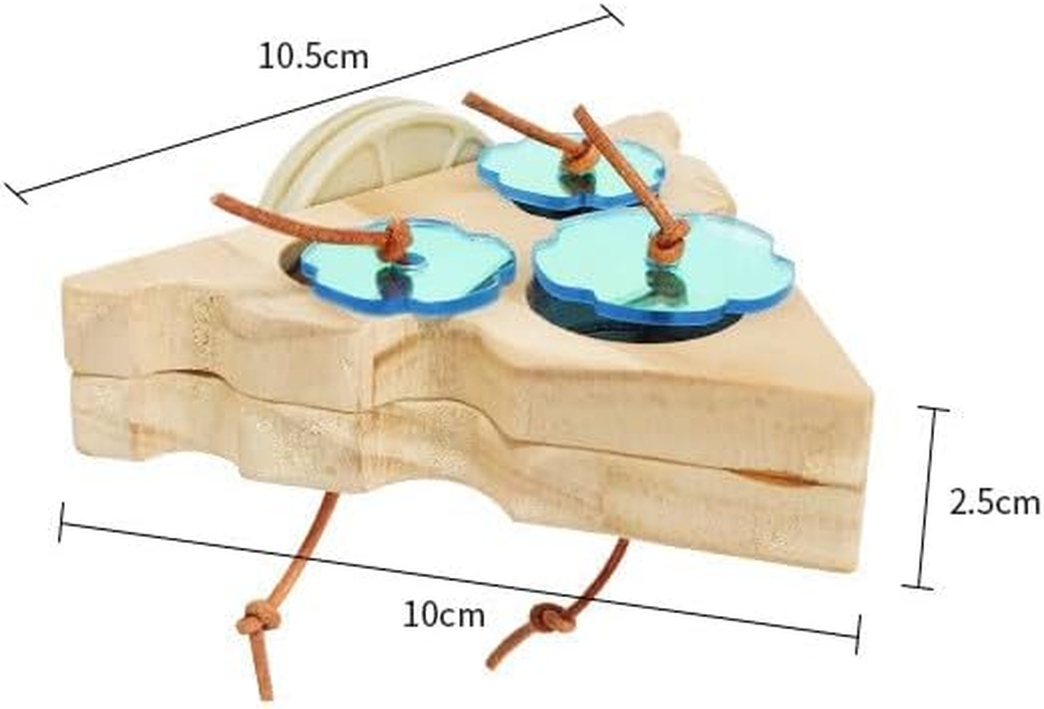2Pcs Parrot Foraging Station Wooden Interactive Enrichment Bird Toy, Wooden Small Bird Foraging Interactive Parakeet Foragings Toys, Woodens Foragings Station for Parrots image number 6