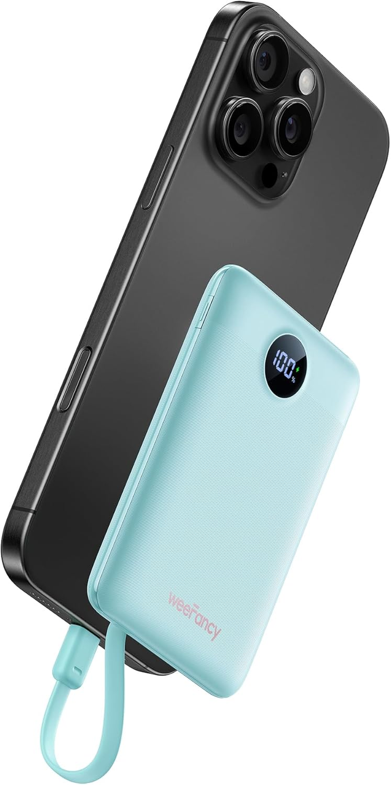 Power Bank for Iphone Weefancy Mini Powerbank 22.5W Fast Charging Slim USB C Portable Charger Built-In Cables Small Battery Pack 10000Mah Travel Essential Charger for Iphone Samsung Google LG, Etc