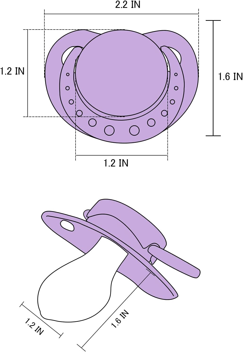 Littleforbig Smallshield Large Sized Pacifier Purple