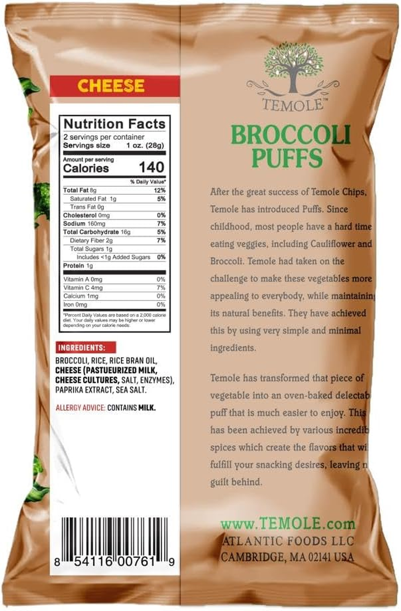 Temole Cheese Broccoli Puffs 56 G (Pack of 5)