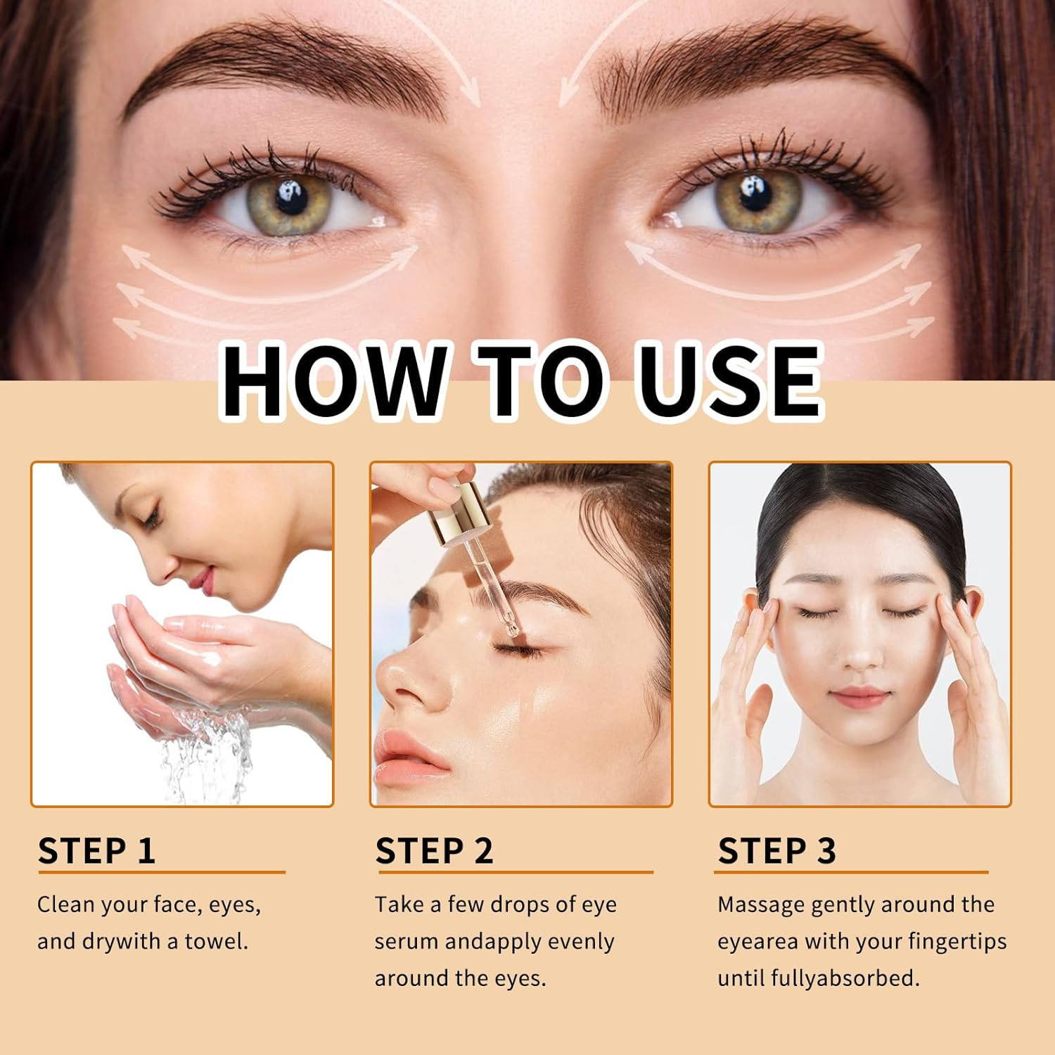 Caffeine Eye Serum with EGCG, 5% Caffeine Solution for Eyes Reduces Pigmentation and Puffiness, under Eye Serum for Dark Circles, Wrinkles and Fine Lines for All Skin Types, 30Ml image number 2