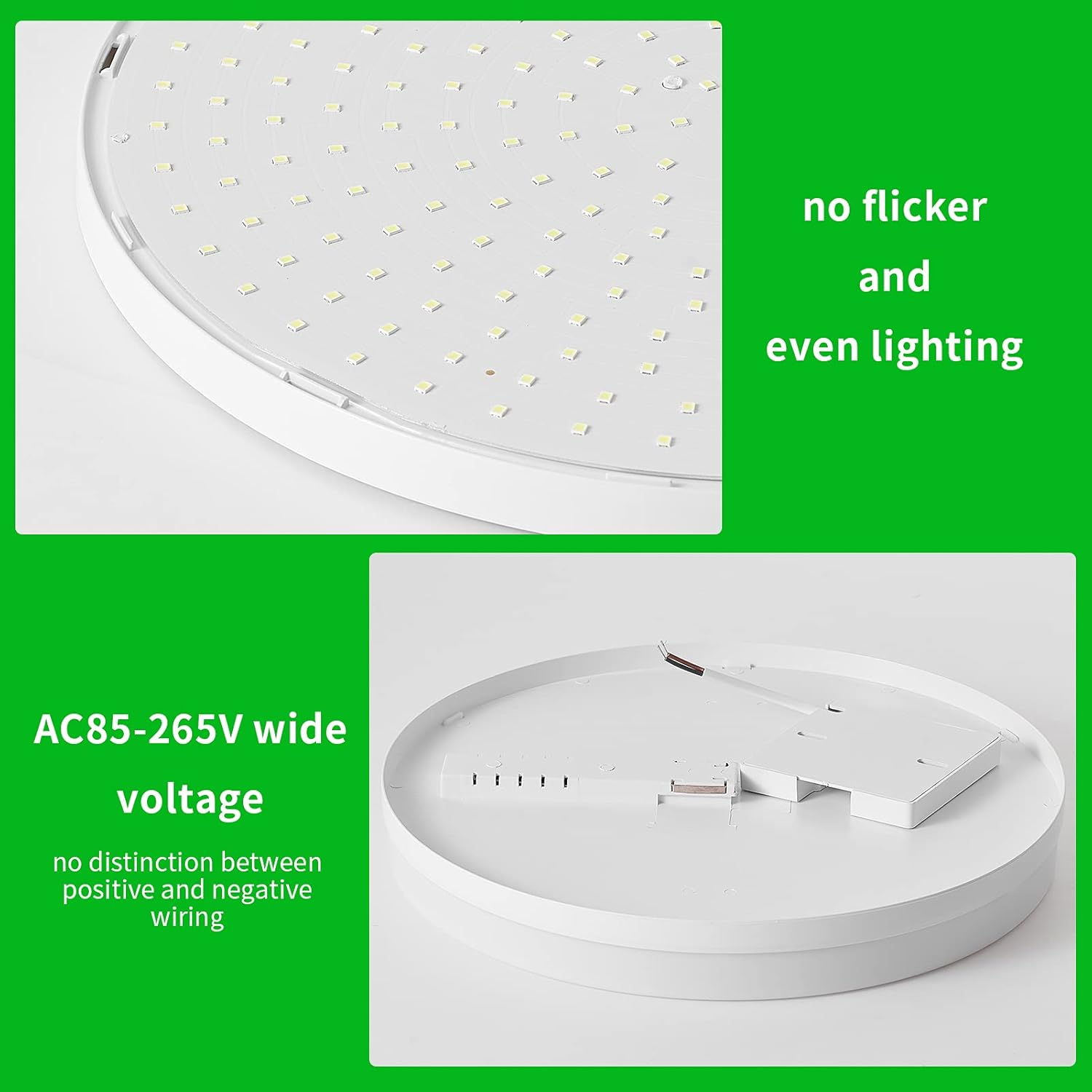 Leds Ceiling Light H Mounting 18W round Ceiling Lamp for Kitchen Bedroom Hallway (6500-7000K White Light) image number 4