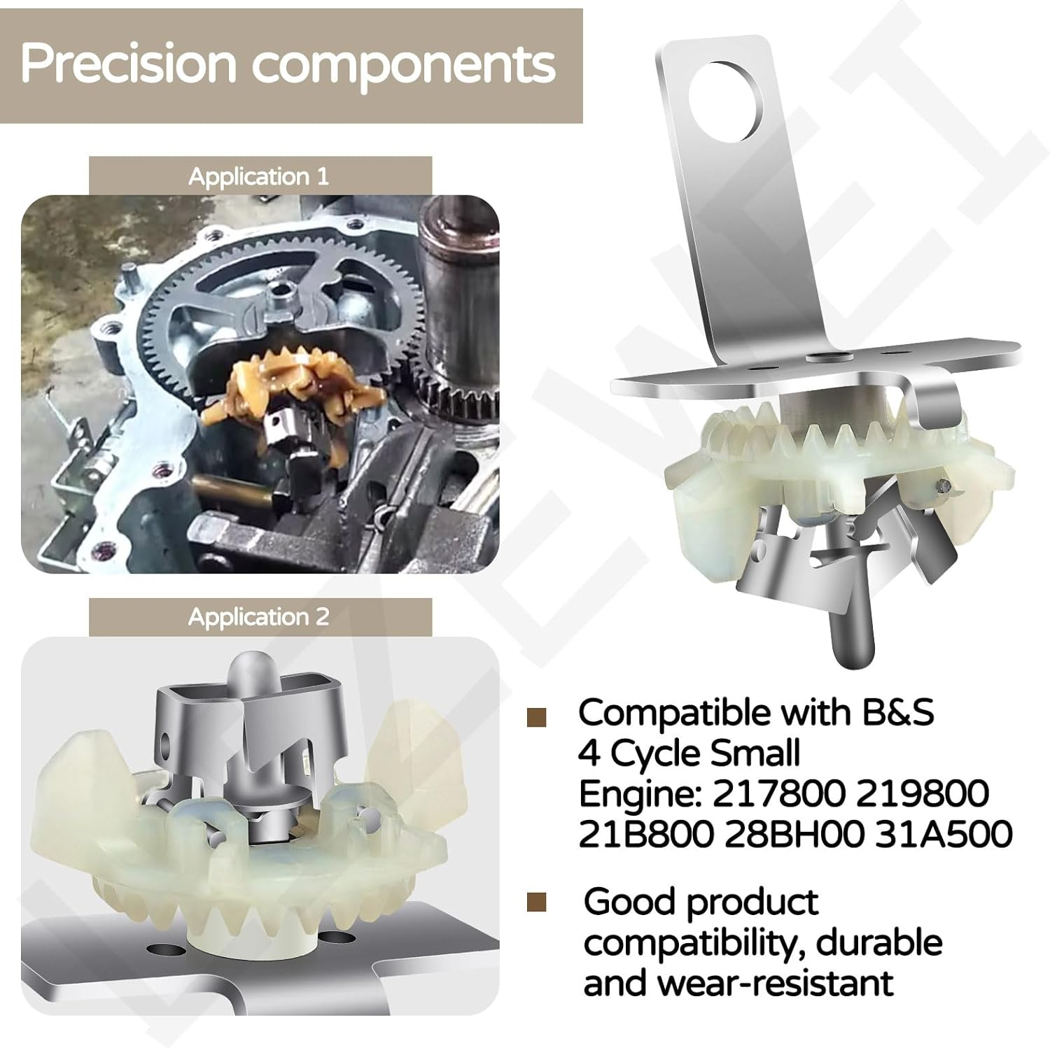 LIZEWEI 84005207 793880 Camshaft Kit W/691968 Governor & Oil Slinger for B&S, Replaces 391764, 490815, 84005207, 792681, Included 697110 272475S Gasket, 690564 Valve Tappet, 795387 Oil Seal image number 2