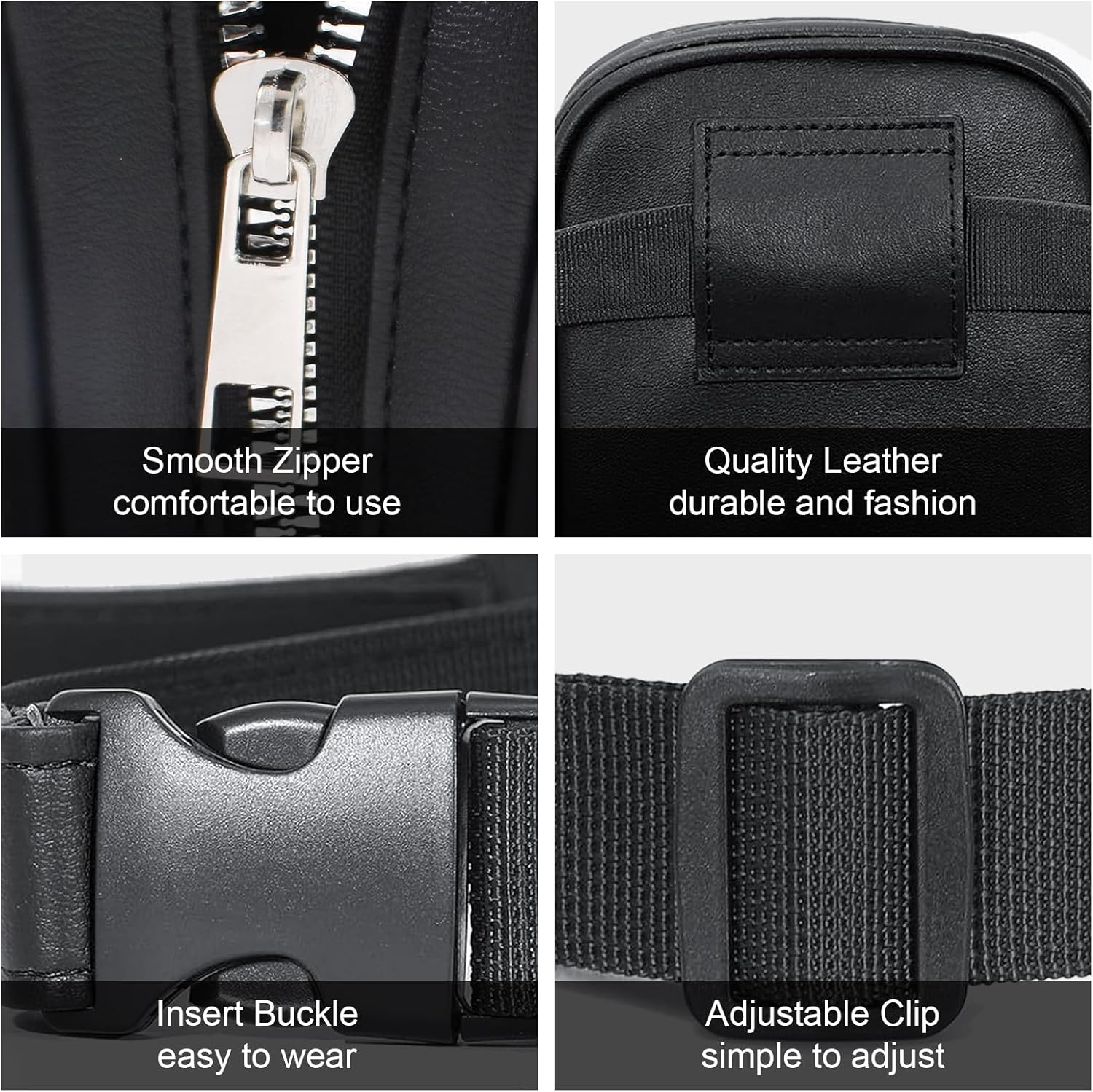 Leg Bag, Thigh Bag Motorcycle, Women'S Waterproof Leg Strap Bags, Mobile Phone Leg Bags, Women'S Thigh Bag, Belt Bags with Removable Leg Strap (Black) image number 4