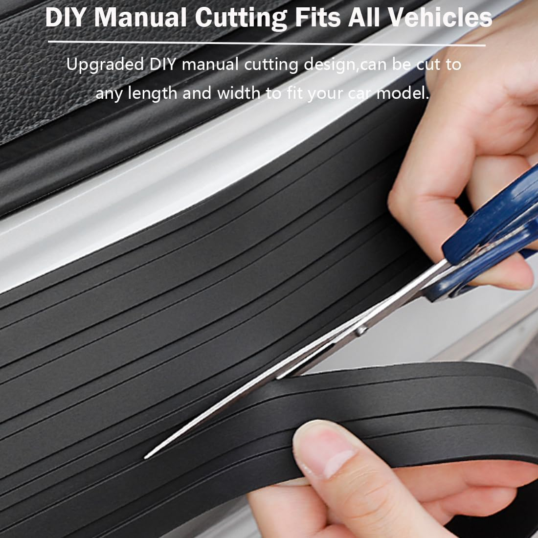 Car Rear Bumper Protector,Car Trunk Protection Strip,Rear Bumper Protector Guard Rubber,Universal Anti-Scratch Trunk Bumper Guard,For Most Car