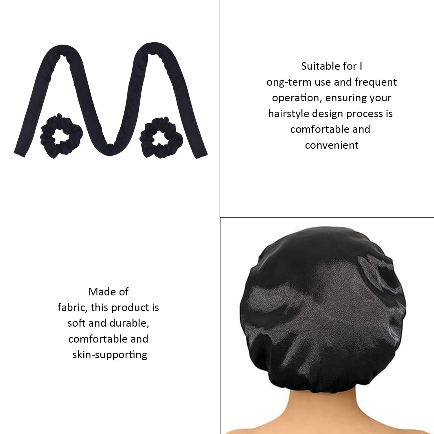 1 X Curl and 1 Piece Hair Cap with 1 X Hair Clip and 2 X Hair Rings, Hairstyle Design Accessories, Hairdressing Salon Accessories, Creative Hair Blocker. image number 2