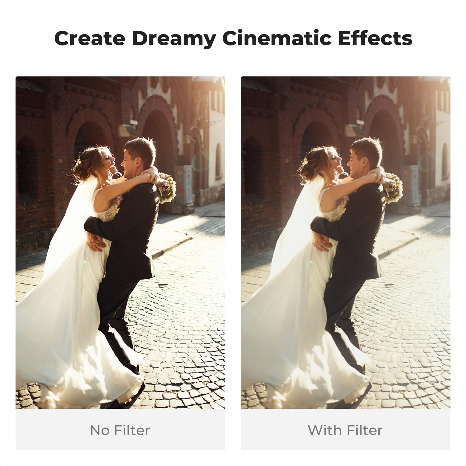 K&F CONCEPT 52Mm Combination Soft & Mist 1/4 Lens Filter 28 Multi-Layer Coating Waterproof Scratch Resistant Cinematic Effect Filter for Vlog/Portrait Photography (Nano-X) image number 6