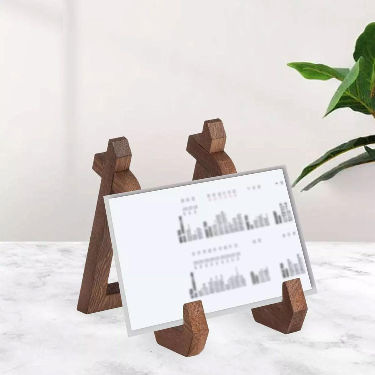 AIMALL Wooden Display Stand, Retro Solid Wood Base for Books, Records, and Menus, Adjustable and Durable, 6" Height Fits Items up to 13" Tall image number 1