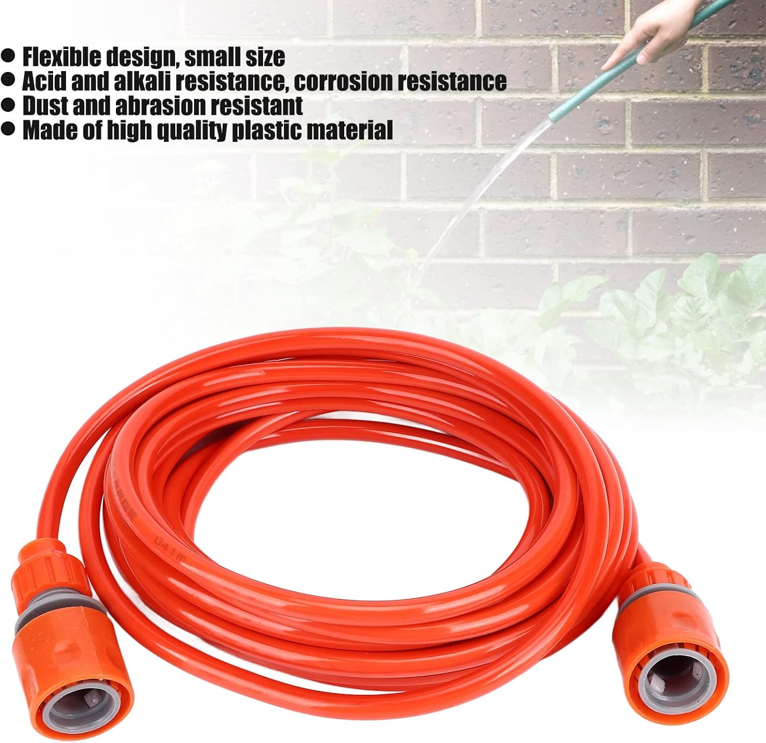 Ejoyous 6M Plastic Garden Hose, Quick Connector, Burst-Resistant Wear-Resistant & Leak-Proof, Fits Flower Watering/Car Washing/Cleaning Portable, Space-Saving image number 6
