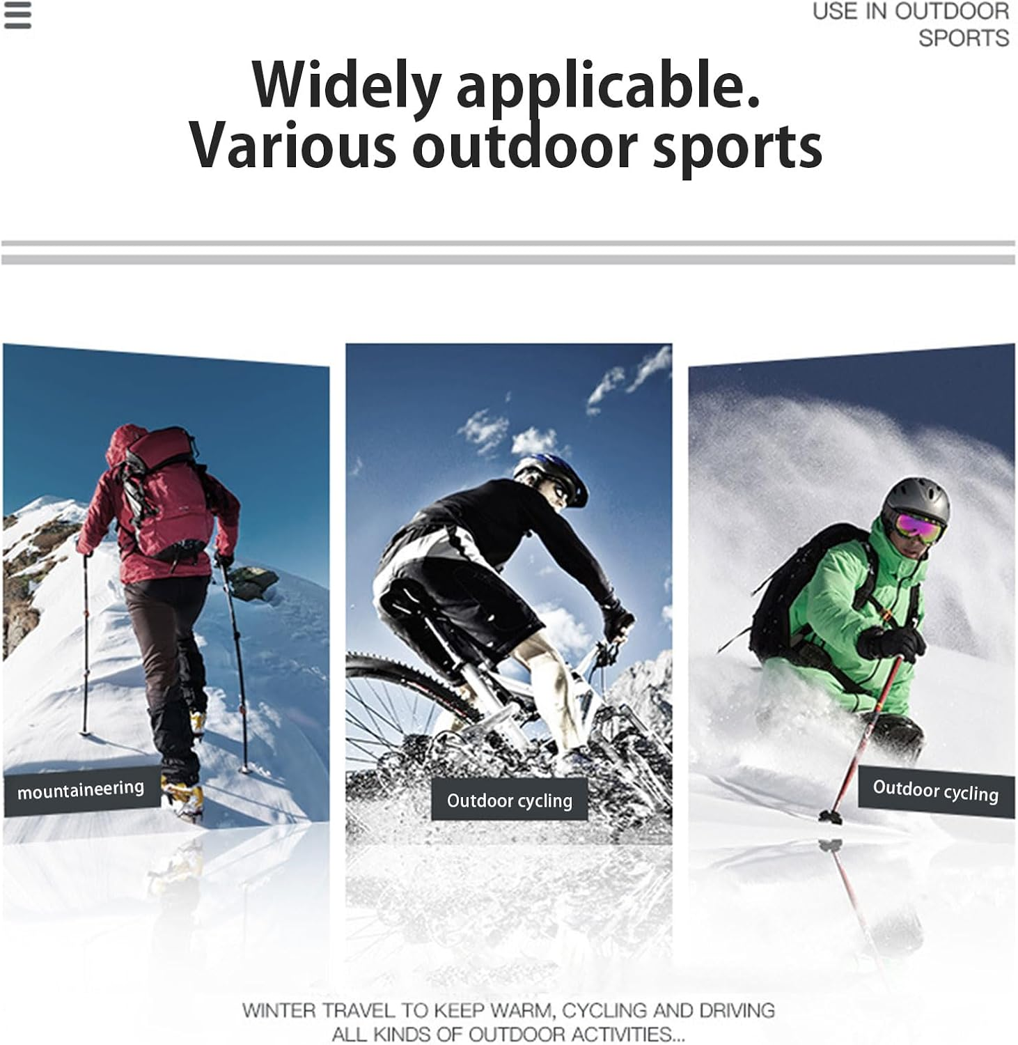 ZVCXOE Neck Warmer Cold Protection Winter Multifunctional Hat Thick Fleece Lining Breathable Neck Guard Windproof Dustproof Mountain Climbing Cycling Outdoor Skiing Unisex image number 3