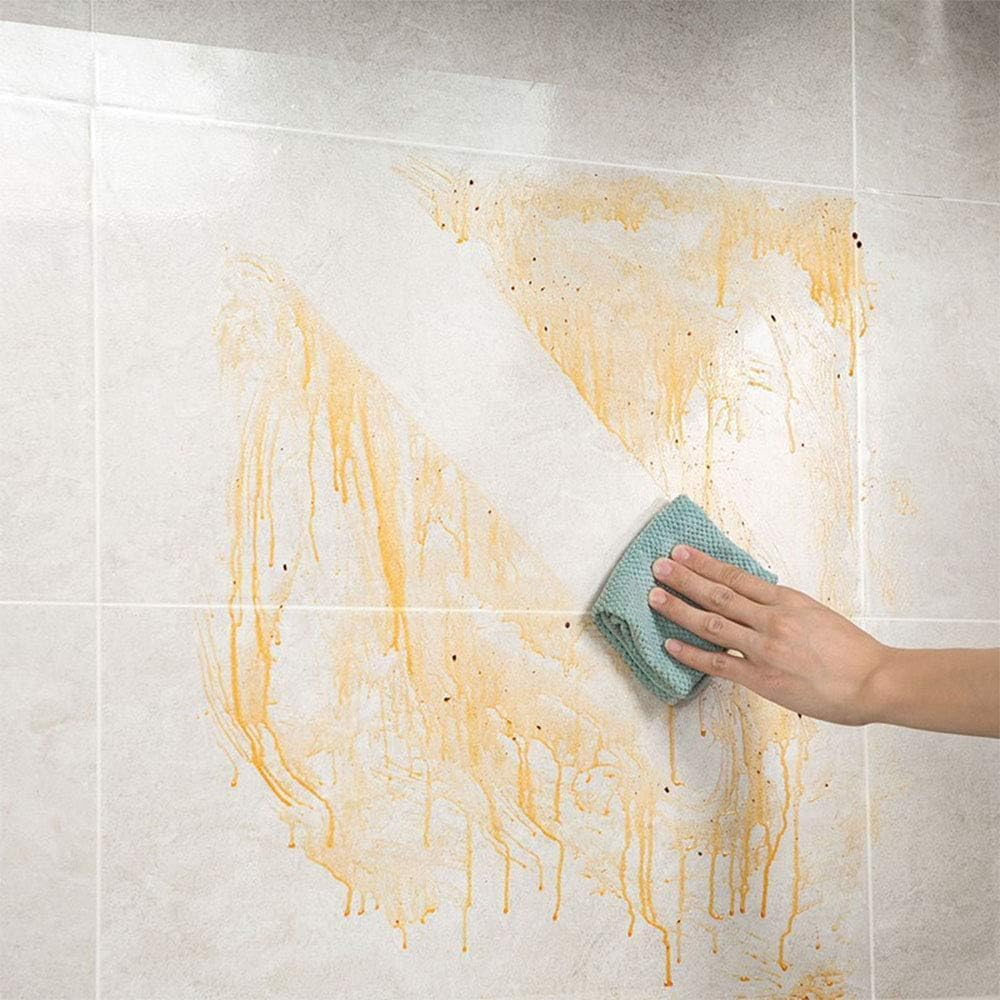 4 Pack Clear Oil-Proof Kitchen Backsplash Protector, Aterproof Heat-Resistant Self-Adhesive Wall Sticker for Countertop, Stove, Cabinet, Peel & Stick Splash Guard Vinyl Film (27.6X17.7 Inch) image number 5