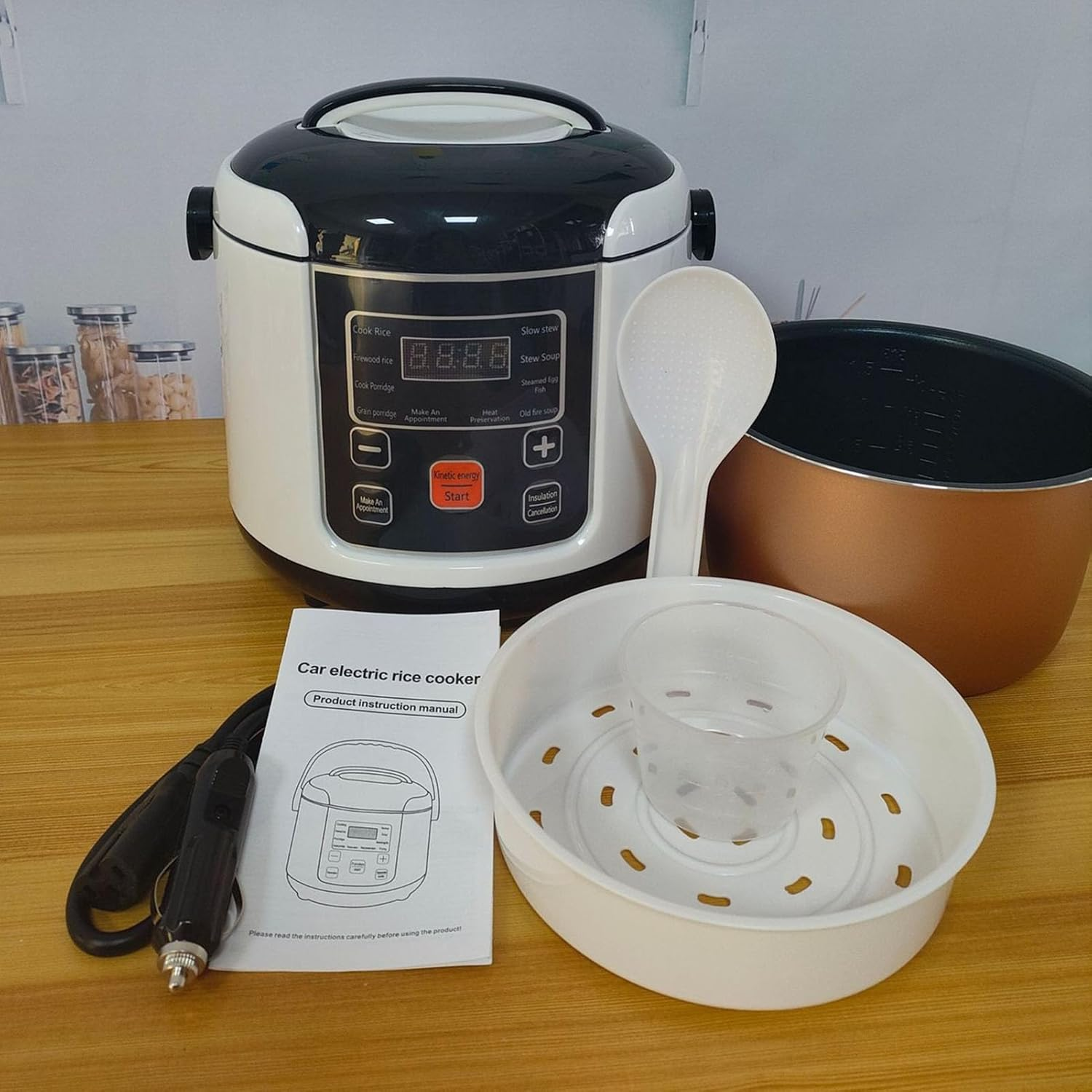 Portable Rice Cooker, Mini Rice Cooker Keep Warm Function for Trucks (12V) image number 5