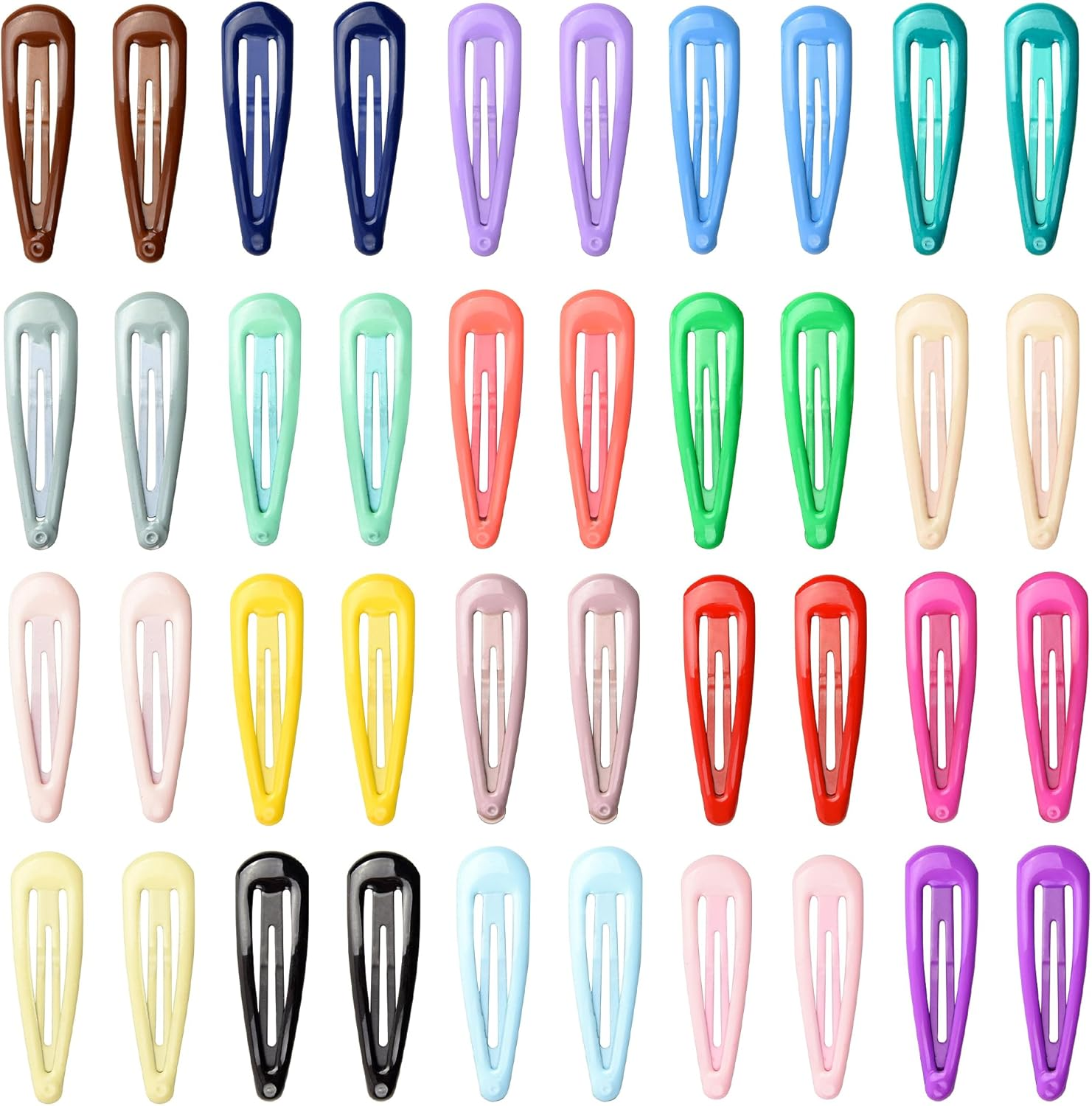 40PCS Snap Hair Clips Baby Girls Metal Colorful Hair Barrettes Toddler Hair Clips Non-Slip Small Hairpin Hair Accessories Drop Oil Protection for Kids Teens Women image number 1