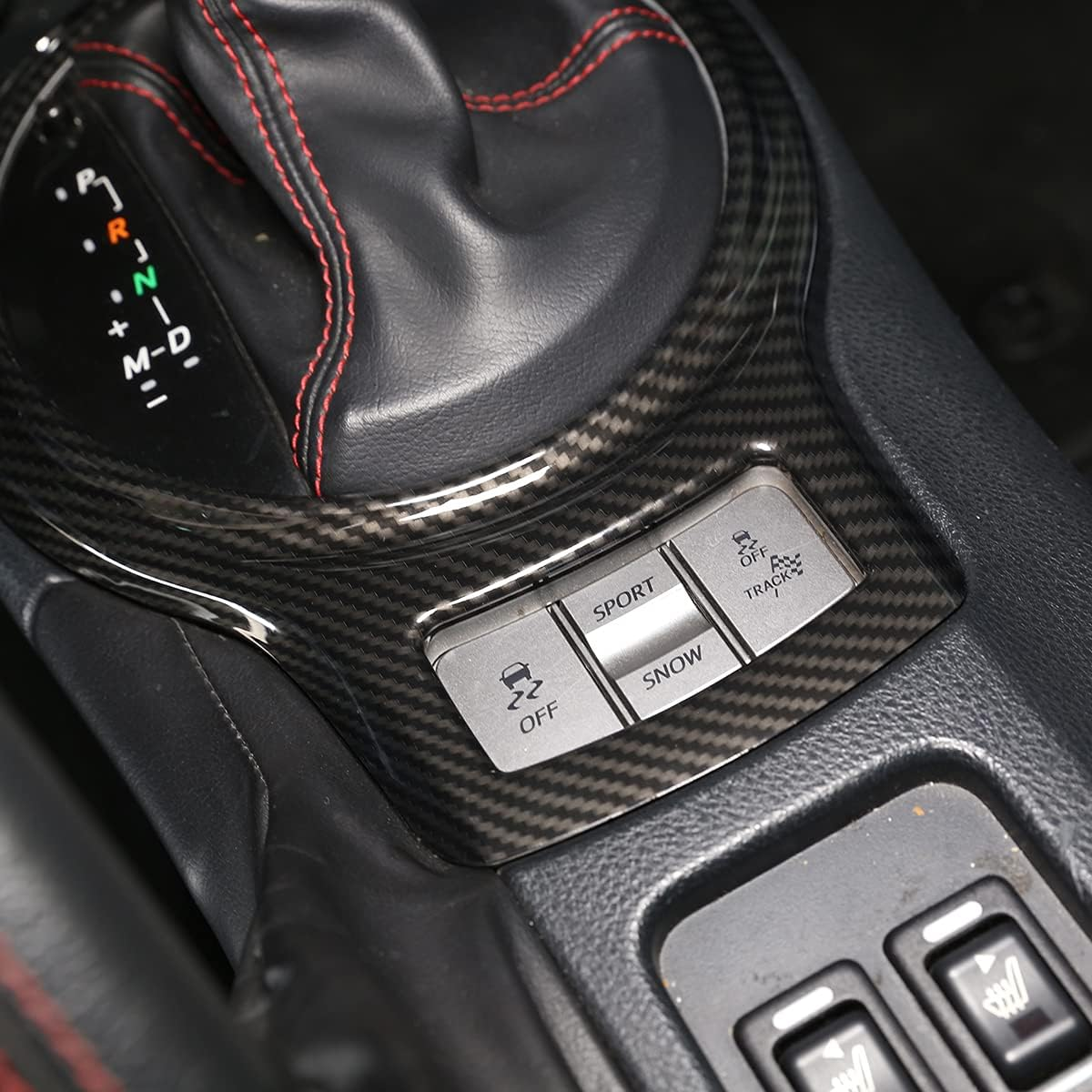 Car Interior Gear Shift Frame Trim Sticker for Subaru BRZ Toyota 86 2013-2020 Accessories (Carbon Fiber) image number 1