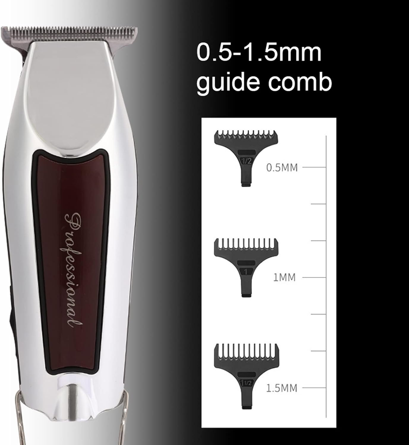 Professional Men'S Hair Trimmer with 3 Attachment Combs Precision Trimmer Long Hair Trimmer Men'S Contour Trimmer Razor Husband Father image number 1