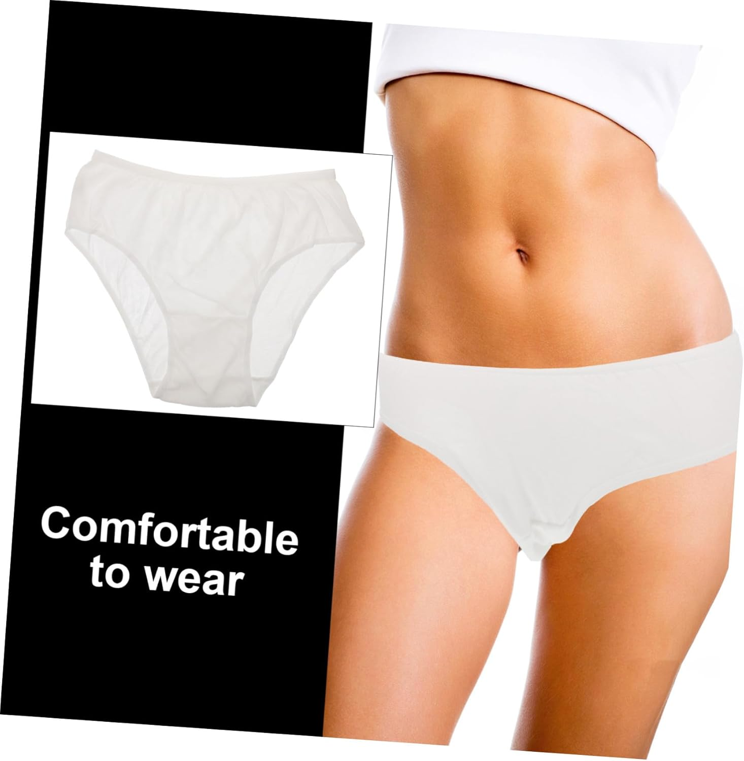 FOMIYES 4Pcs Disposable Postpartum Maternity Panties XXL Soft Cotton Women Period Briefs Lightweight Comfortable Breathable Underwear for Mothers White