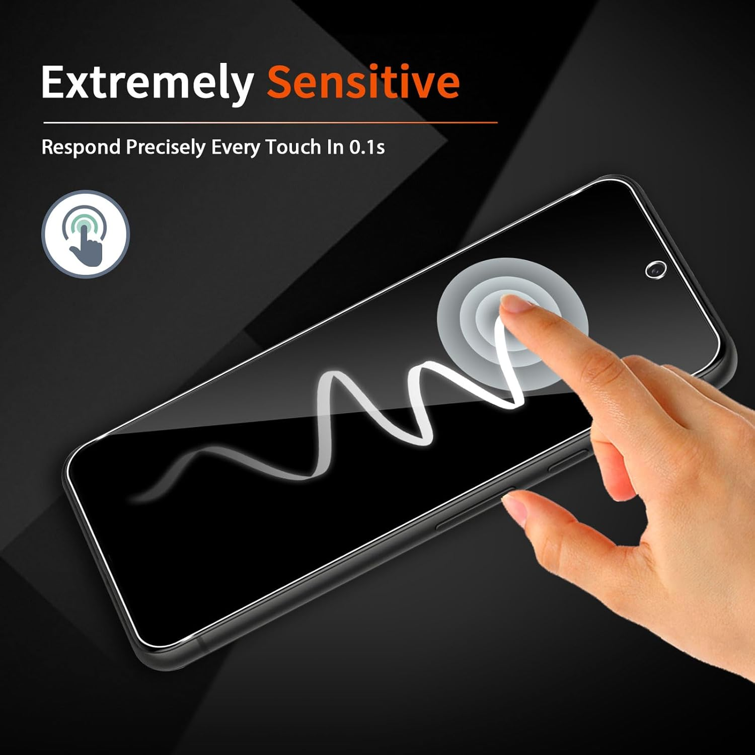 Screen Protector for Google Pixel 8 for Tempered Glass, Pack of 3 Tempered Glass Protective Film with 3 Pieces Camera Protection, 9H Screen Protection, Ultra Clear Protective Glass - 14 image number 3