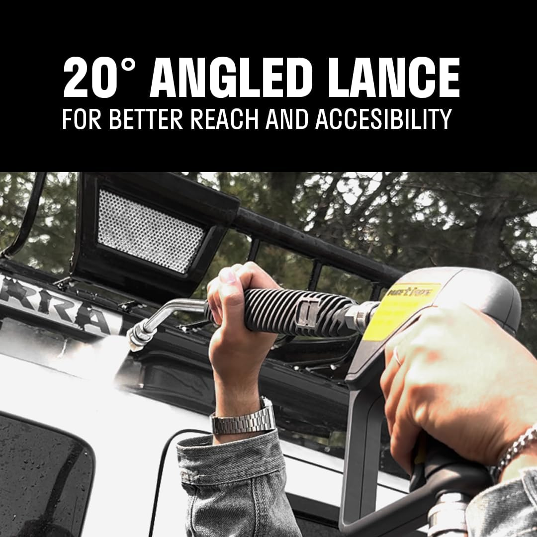 Pressure Washer Lance with 20&deg;, 304 Stainless Power Washer Extension Wand for Car Wash - Electric & Gas Pressure Washer Short Gun Wand Replacement - Pressure Washer Accessories & Attachments