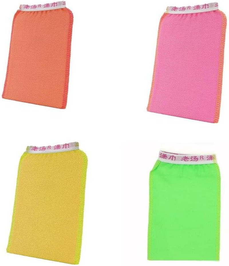AIMALL 5 PCS Korean Italy Towel Exfoliating Bath Washcloth Viscose Scrub Mitten Towel, for Deep Skin Cleanse, Soft & Effective Exfoliation - Muti-Colours*5 Pcs image number 6