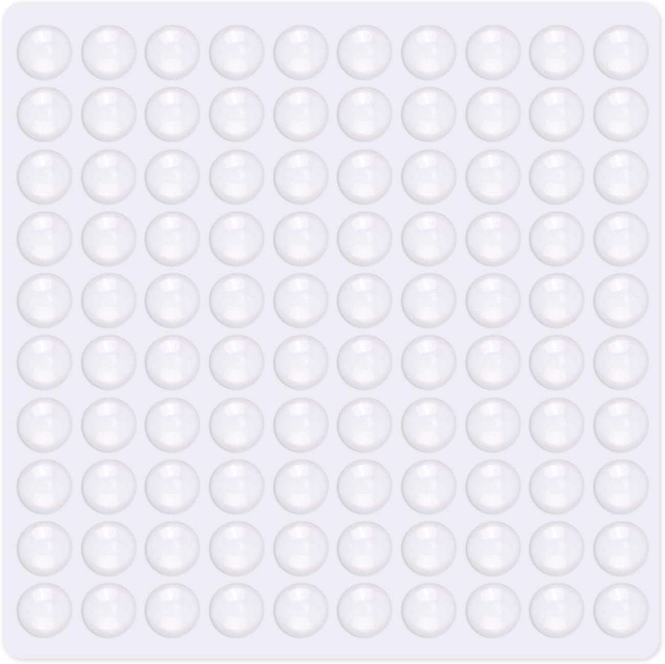 100 Pcs Silicone round Clear Cabinet Door Bumpers, Silencer Cilicon for Door Cabinet Drawer Electronics Furniture, Adhesive Noise Damper Wall Protector Shock Absorbent Gel (6 X 2 Mm)