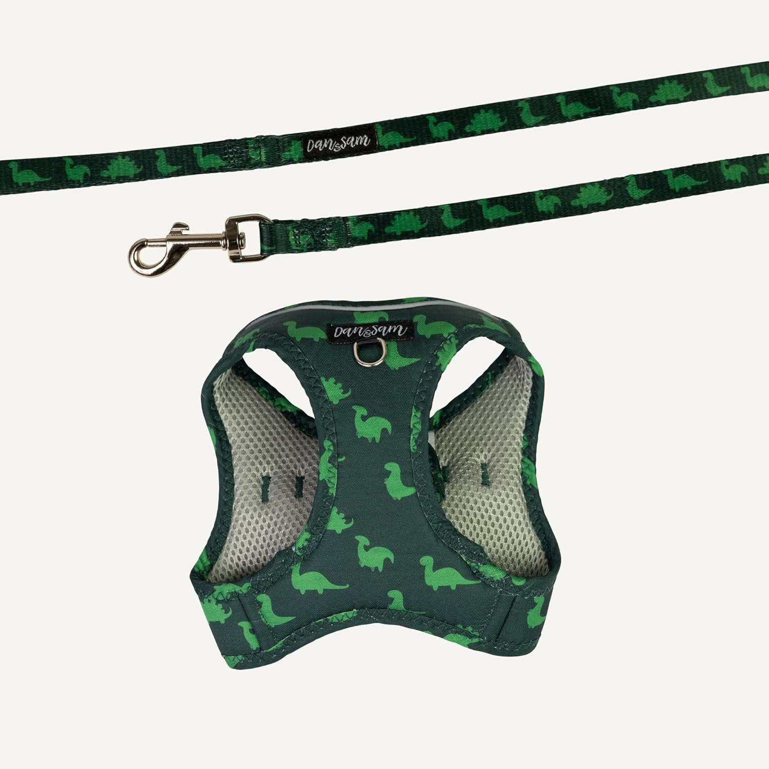 Dan & Sam Dinosaur Land Step-In Cat Harness & Lead, Small - Comfortable & Secure Fit, Adjustable Straps, Durable & Stylish Design - Ideal for Outdoor Adventures