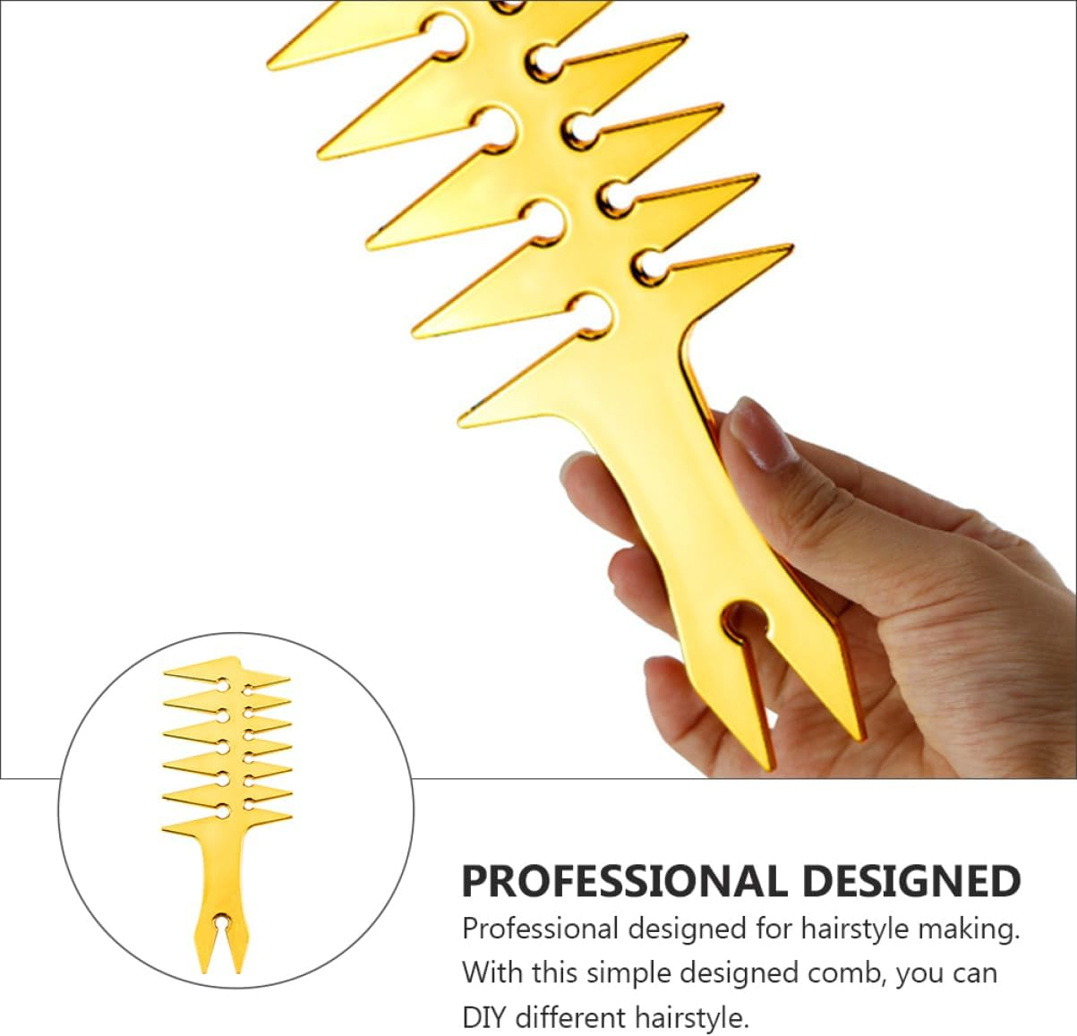 Mikinona Retro Style Comb Mens Hairbrush Oil Hairdressing Comb for Styling and Detangling