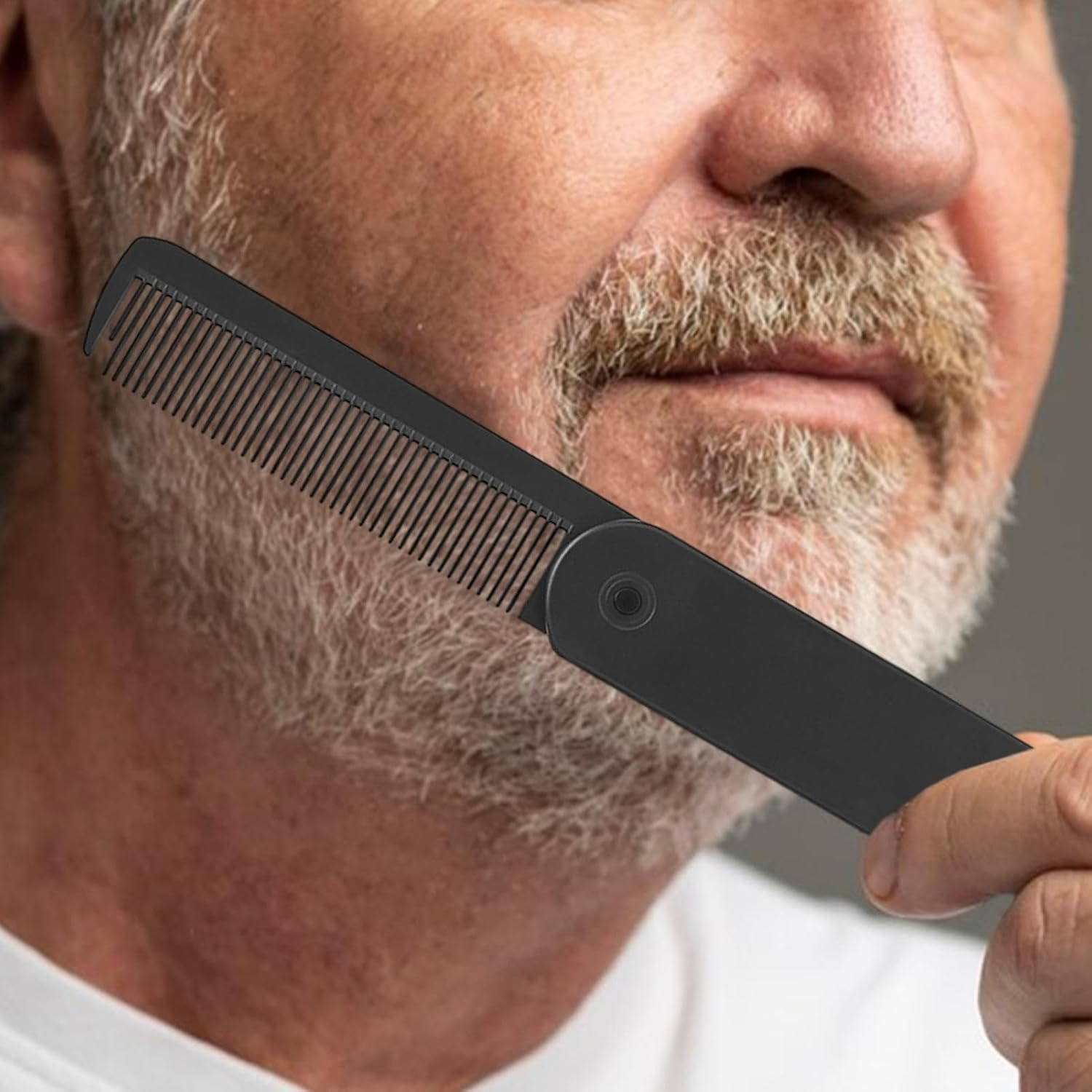 Gkgwuxf Folding Hair Comb, 2 in 1 Pocket Combs, Fine Tooth Comb & Wide Tooth Comb for Everyday Grooming and Combing Hair, Beards and Mustache image number 1