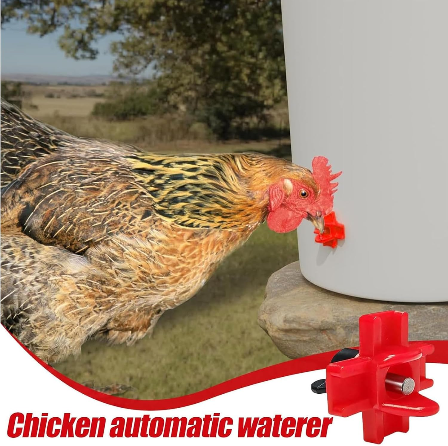 Yeanifeana Chicken Nipples Waterer - Leak-Proof Poultry Water Dispenser with Drill Bits, Durable Outdoor Auto Watering System for Ducks, Hens & Farm Coops image number 6