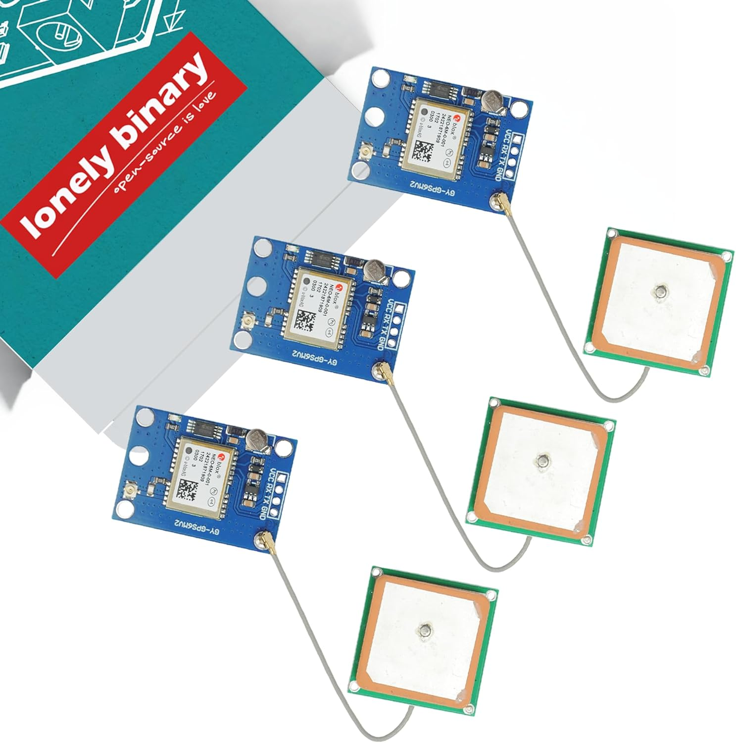 Pack of 3 NEO-6M GPS Module High-Precision GPS Modules with Antennas for Arduino, Raspberry Pi, and ESP32 Iot Projects image number 4