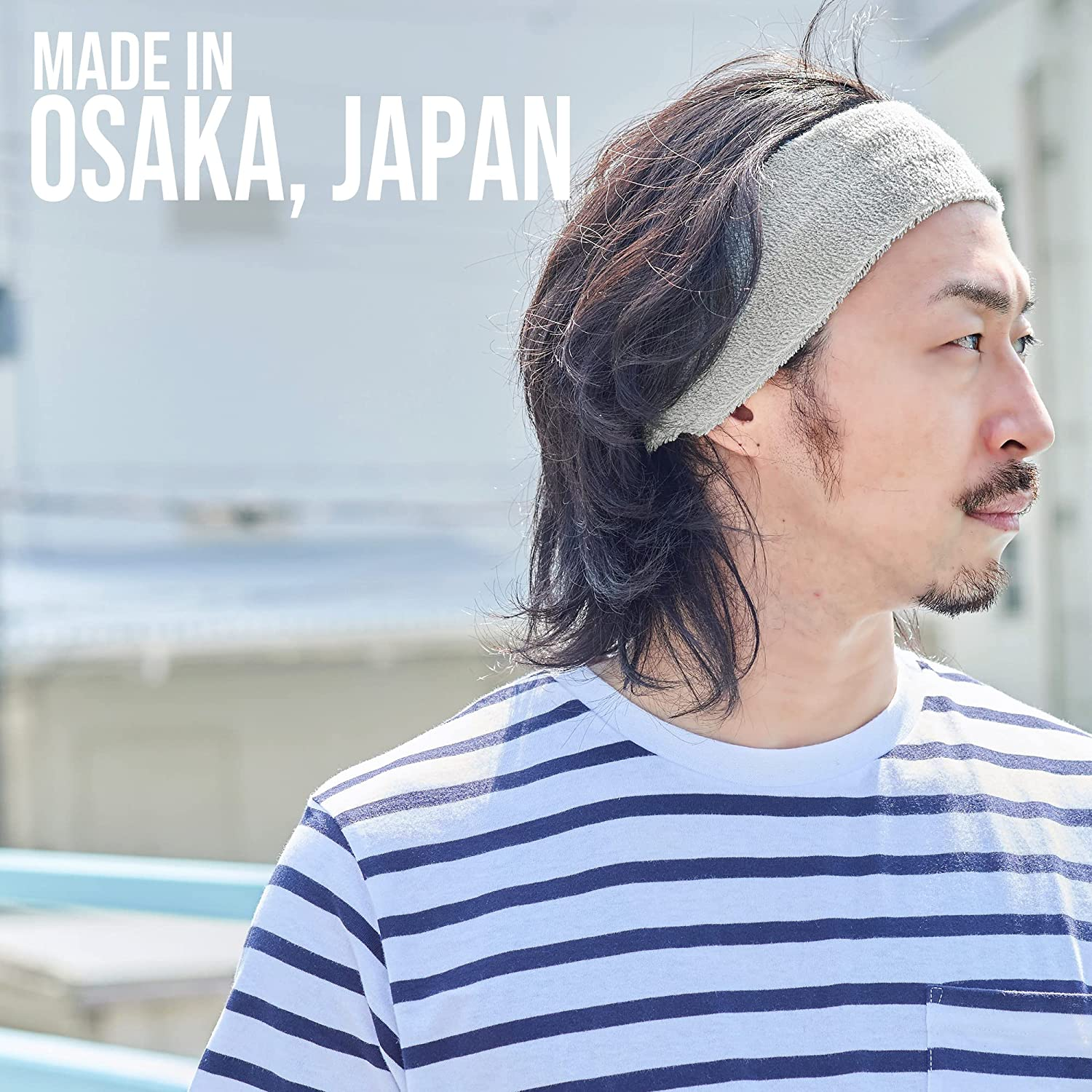 CHARM Mens Sports Headband 2-Pack - Towel Bandana Sweat Wicking Pair Active Wear