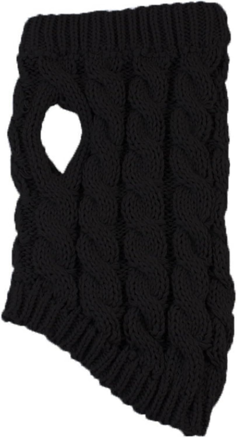 Pet Dog Sweater Sweatshirt, MH MOIHSING Warm Dog Jumpers Dog Pajamas Soft Cat Sweater Warm Winter Puppy Pet Coat Soft Sweater Clothing for Small Dogs Puppy Doggie (Medium, Black) image number 5