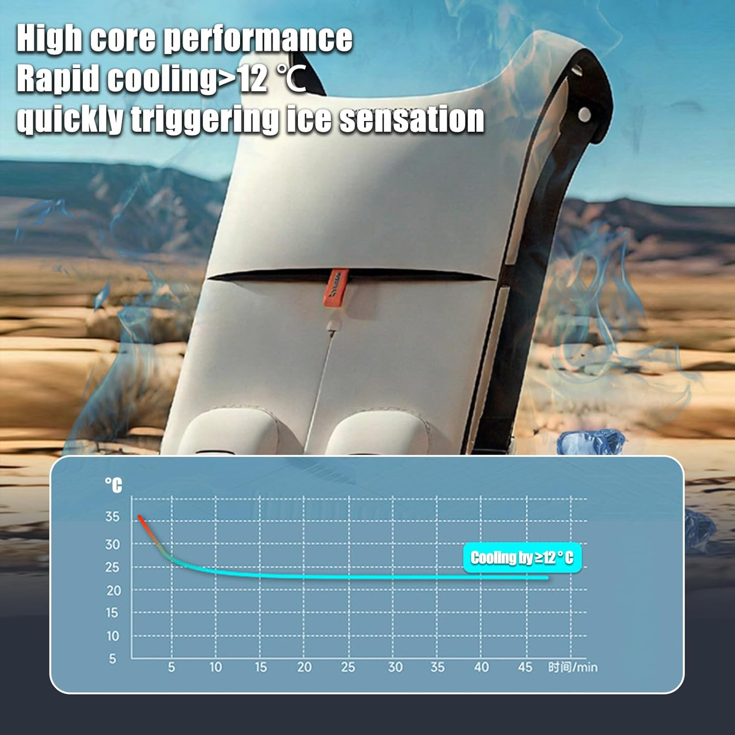 WJSHIPFOR Air-Conditioned Cooling Vest,Cool Vest,Air Conditioned Jacket,Condensing Gel and Semiconductor Refrigeration,Cooling Devices for Hot Weather, Out Work/Travel/Outdoor/Sport(No Power Bank) image number 4