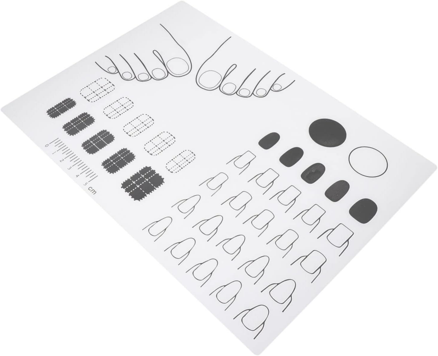 CANIGHT Acrylic Manicure Art Practice Mat Nail Art Training Sheet Nail Design Tool Silicone Nail Mat Easy to Clean image number 6