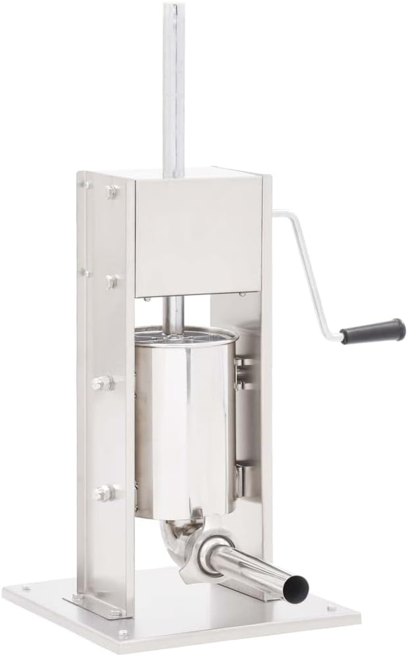 Manual Sausage Stuffer Silver 3 L Stainless Steel Kitchen Tool Meat Maker image number 5