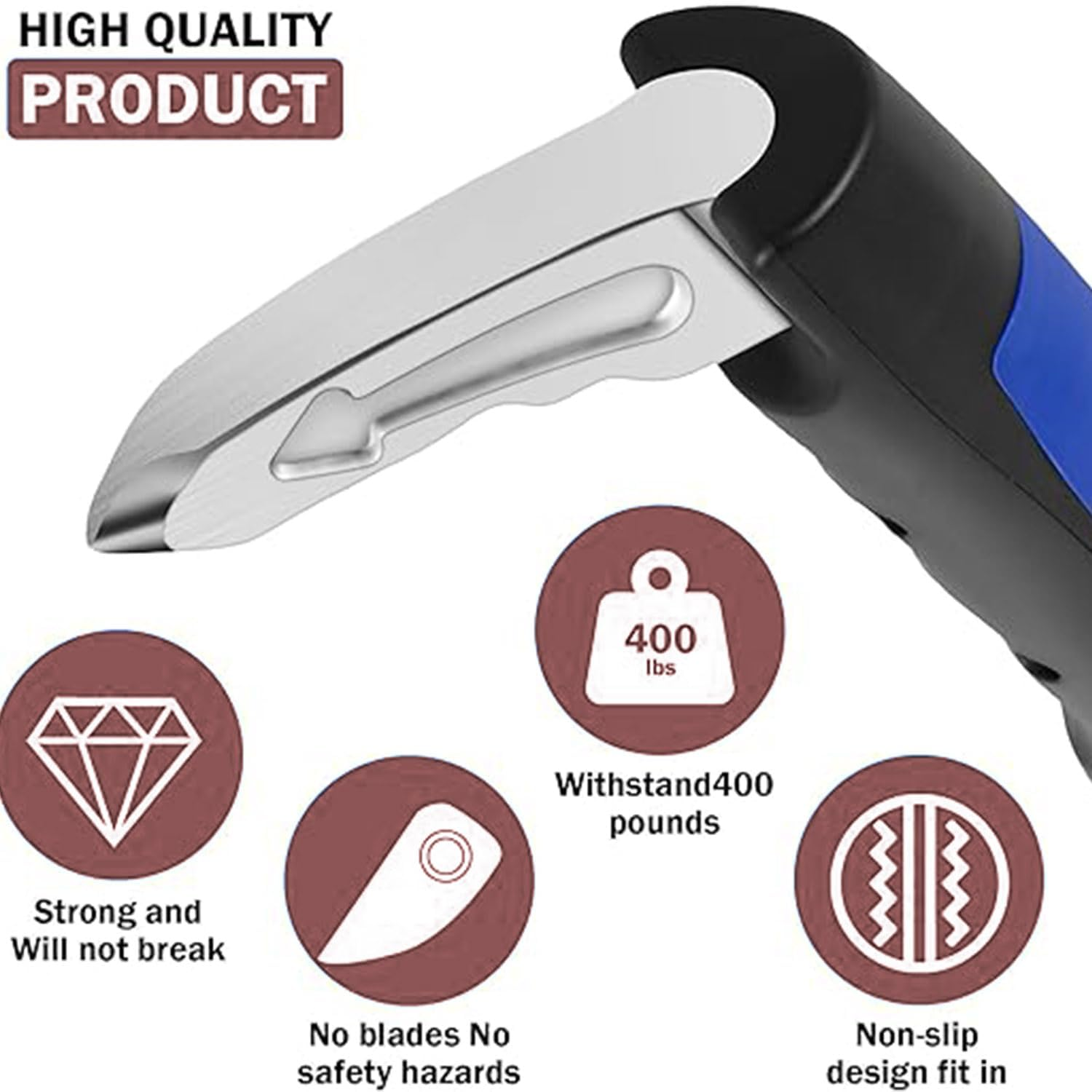 Car Door Assist Handle,Door Handle for Elderly, 4 in 1 Car Grab Handle Assist Door Latch Multifunction Grab Handle Auto Cane Vehicle Support for Injured Handicap and Senior（Blue） image number 2