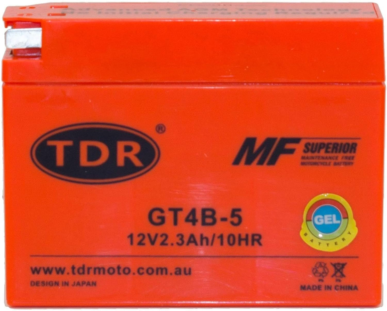 TDR YT4B-BS/GT4B-5 GEL 12V 2.3AH Motorcycle Battery Replacement for MBT4B-B MBT4BB YT4BBS GT4B5 Offers a Respectable 40CCA Maintenance-Free Sealed AGM Battery ISO 9001 Certified Freeze Resistant image number 5