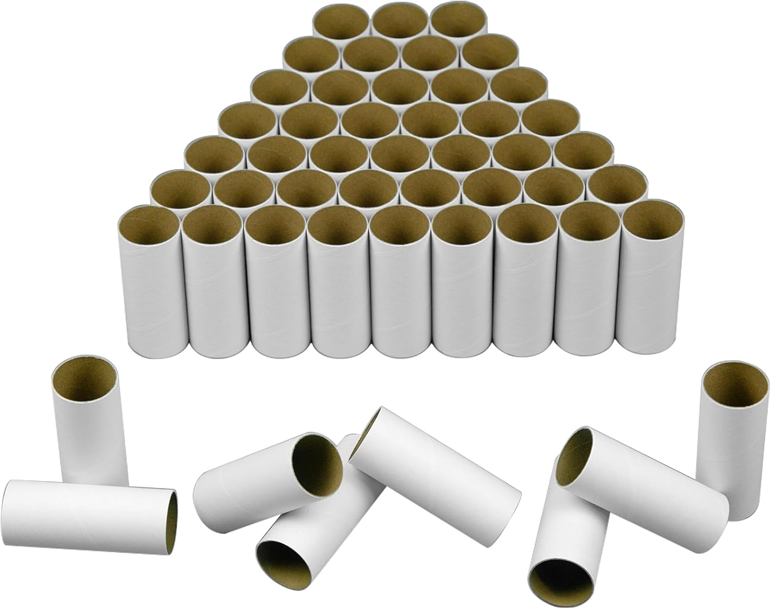 HESESOH 50 Pack Cardboard Tubes for Crafts - 1.57 X 3.94 Inches - Brown Toilet Paper Empty Rolls round Thick Tubes Sturdy for Classroom Family Handmade DIY Projects