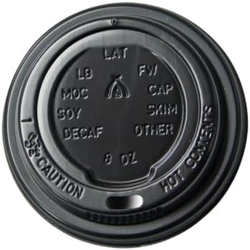 50 X Black Hot Cup Lids 8Oz Coffee Cup Lids
