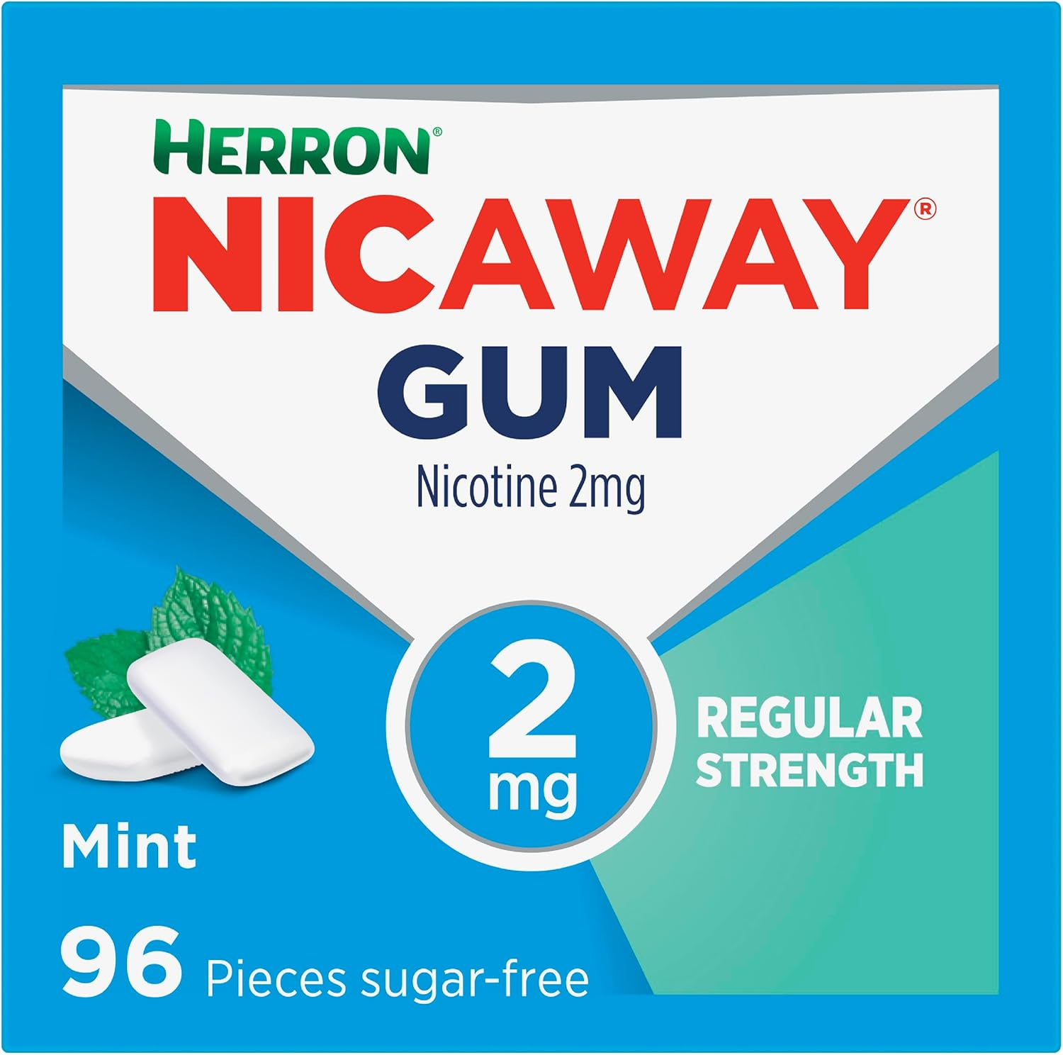 Nicaway 2Mg Stop Smoking Mint Gum (Pack of 96) image number 5