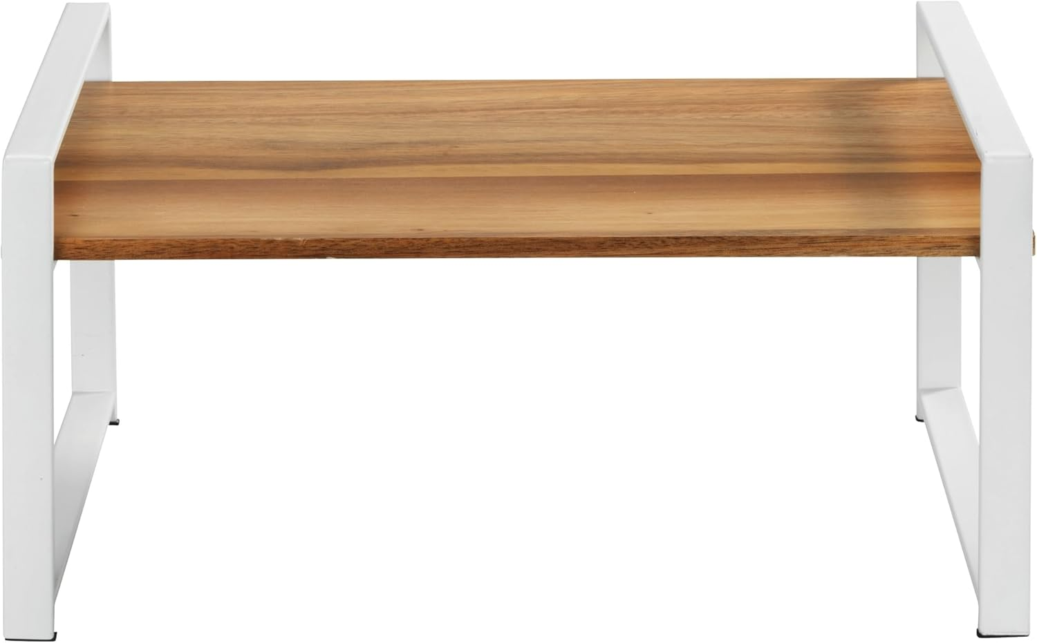 WENKO Louisa Kitchen Shelf Small Kitchen Shelf for Worktop, Acacia Wood and Metal, Creates More Storage Space in the Kitchen, 40 X 20 X 20 Cm, White