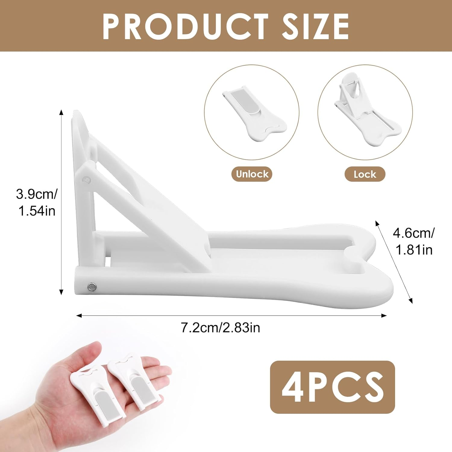 4 Pcs Sliding Door Lock for Child Safety, for Sliding Windows & Door Wardrobes Closets Showers Kitchen Door Sliding Glass Slide Locks Closets and Cabinets, Sticky Version Easy to Install Prevents Pets & Kids from Opening the Door image number 6