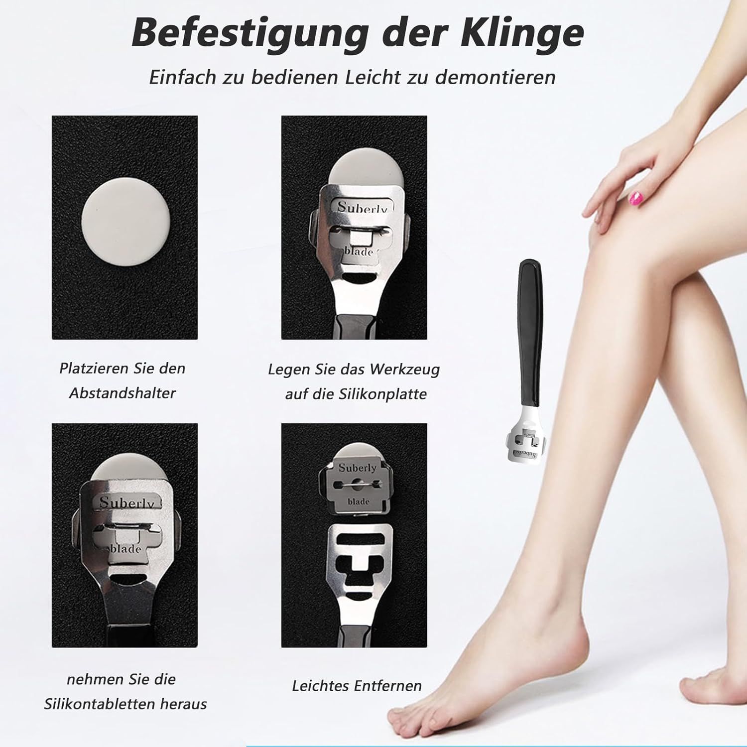 Pack of 6 Callus Removers, Callus Removal Foot, Callus Oble, Rasp, Callus File, Callus File Foot, Double-Sided Stainless Steel Foot File, Callus Rasp, Callus Remover image number 3