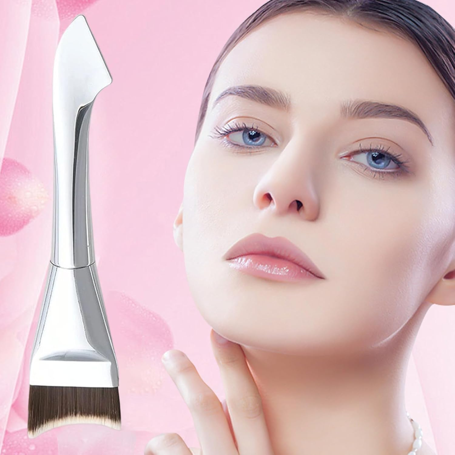 Flat Foundation Brush,Wet Dry Use Concealer Tool - Flat Top Foundation Brush - for Blending Liquid Cream Cheek Nose Face