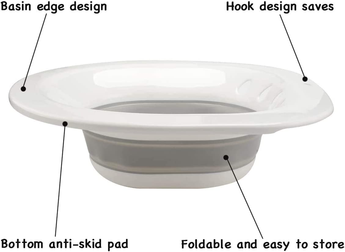 Sitz Bath for Toilet Hemorrhoids - Misszm, for Postpartum Pregnant-Women or Hemorrhoids, Foldable Hangable Storage Large-Capacity Private Care Washing Anti-Overflow Toilet Seat (Pink) - Pink image number 4