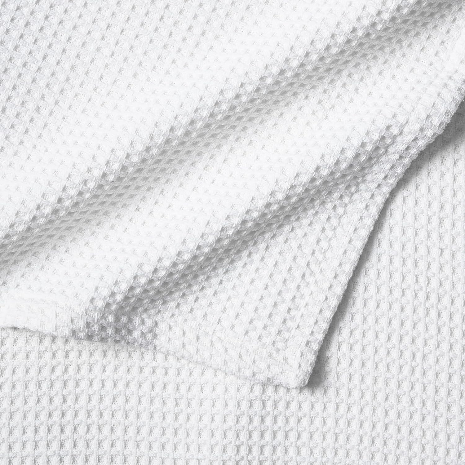 Vera Wang - Queen Blanket, Luxury Cotton Bedding, Super Soft Essentials with Waffle Weave Knit (Waffleweave White, Queen) image number 1
